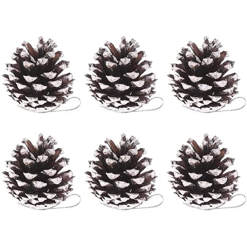 6/12 шт. натуральные сосновые орехи фрукты сушеные искусственные цветы конусы