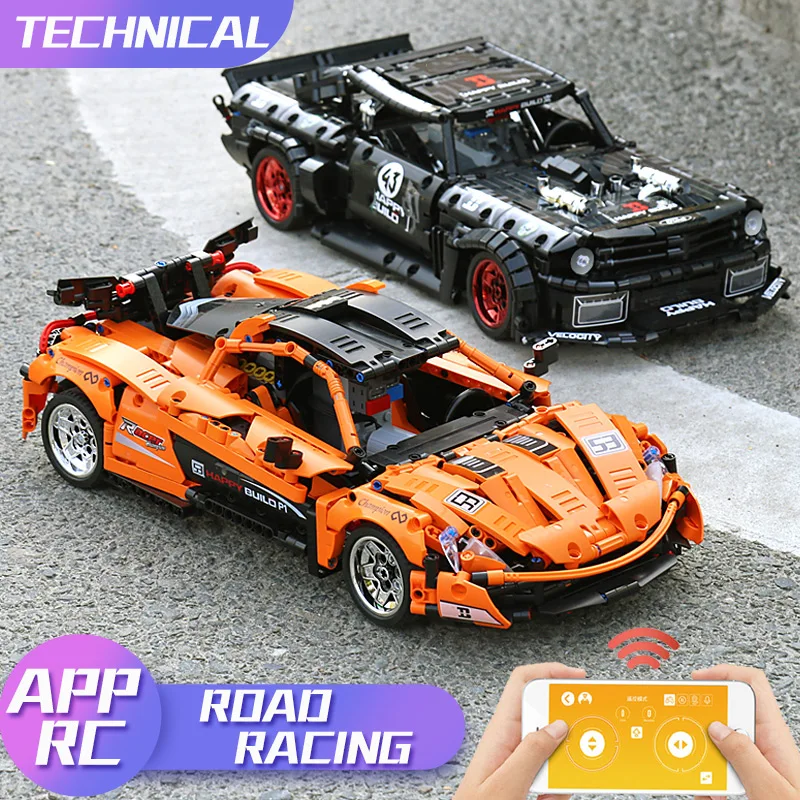 1:12 APP моторизованный технический автомобиль игрушки 20087 P1 гоночный и 20102 Mustang Hoonicorn