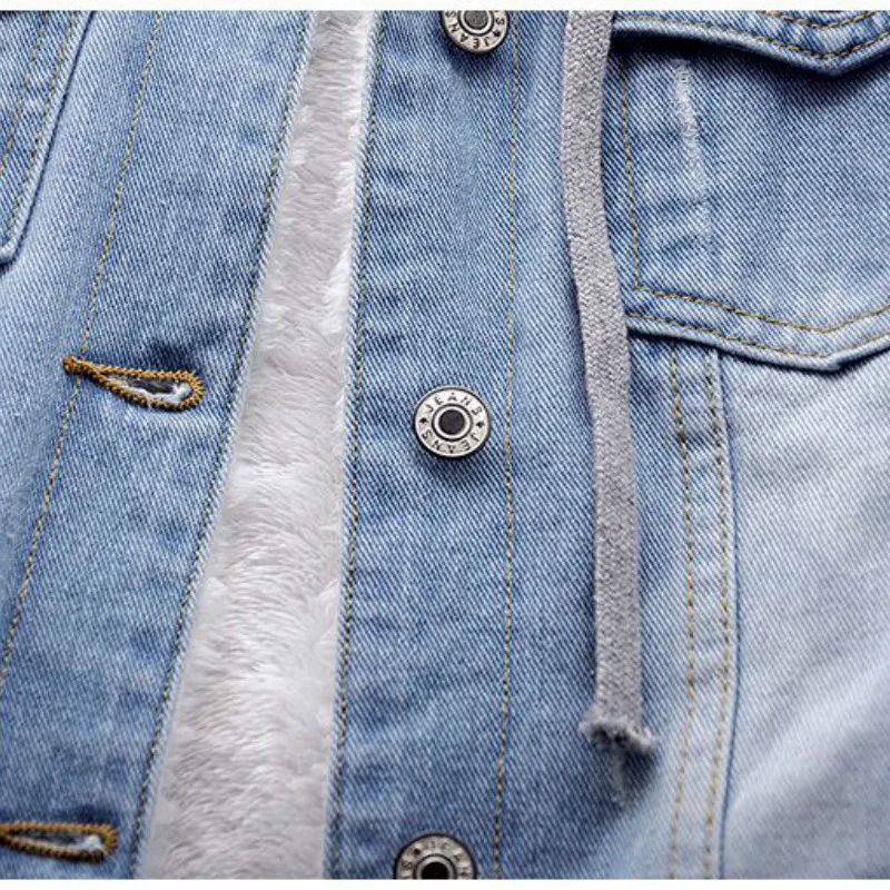 Gaganight женская джинсовая куртка теплое плотное джинсовое зимнее пальто женское