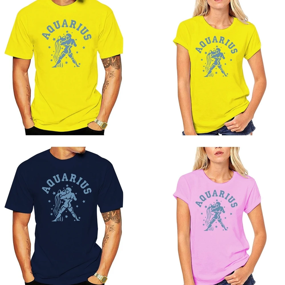 Футболка Мужская/женская с круглым вырезом и принтом знаков зодиака|Мужские