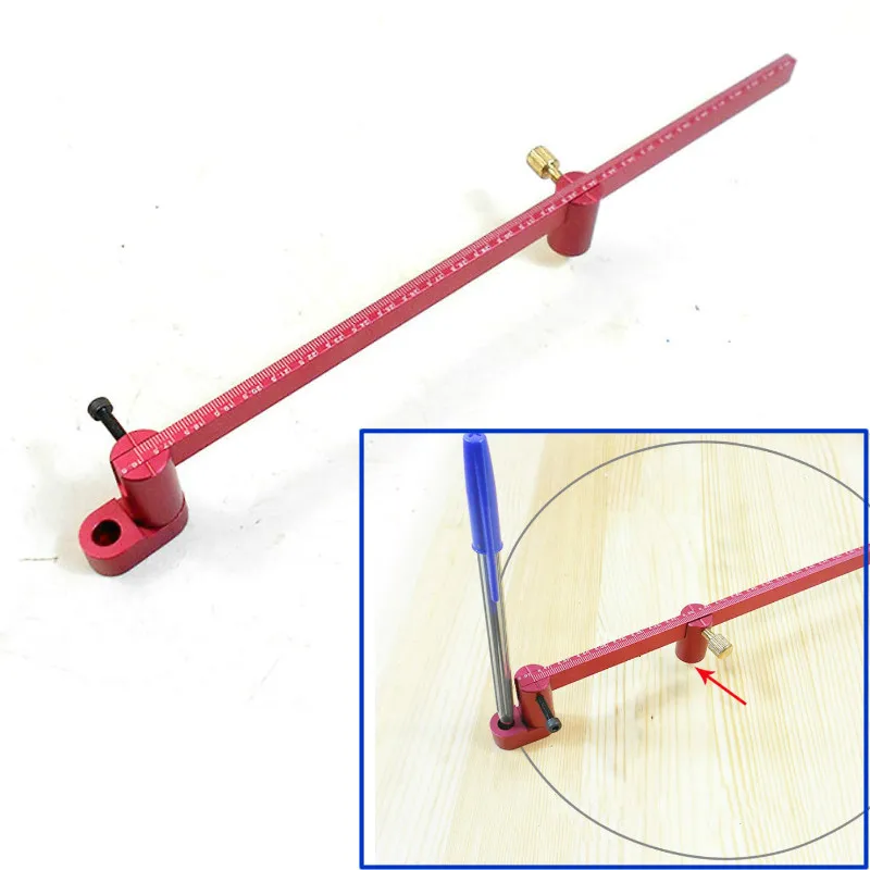

Woodworking Arc Circle Drawing Compasses 300mm Adjustabel Scribing Gauge Center Finder Ruler for Woodturners Bowls Lathe Work