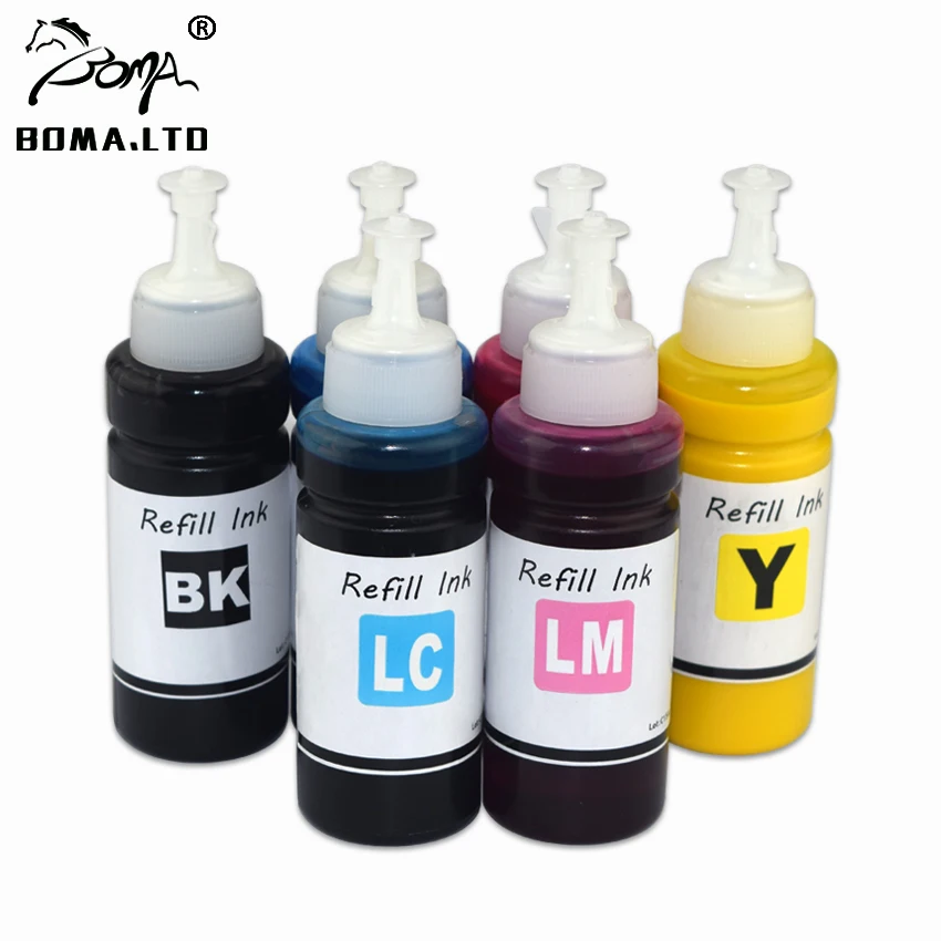 

BOMA.LTD IC80 ICBK80 IC 80 Pigment Ink For EPSON EP808AW EP707A EP777A EP807AB EP807AR EP807AW EP907F EP977A3