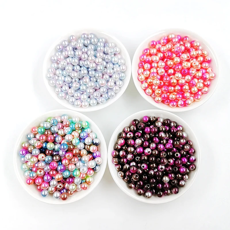 Бусины из АБС-пластика 6 мм с имитацией жемчуга разные цвета 200 шт./лот | Дом и сад