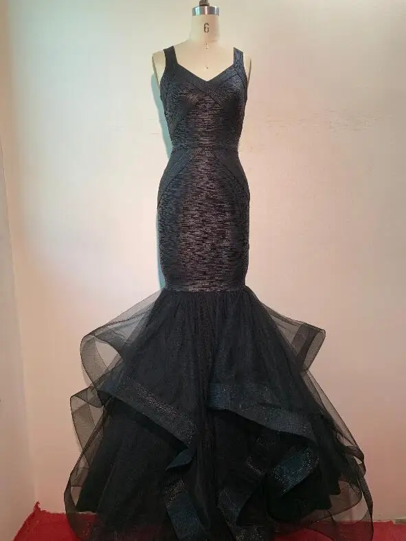 

Женское вечернее платье из вискозы, черное облегающее платье в пол с открытой спиной, из фольги