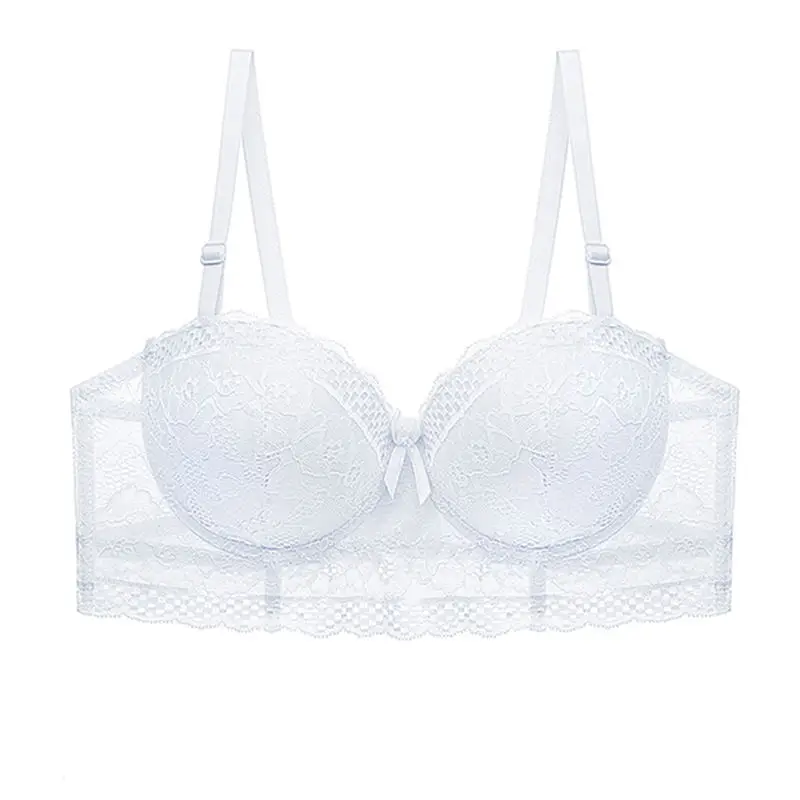 Julexy B C чашка сексуальный кружевной бюстгальтер регулируемые Лифчики Femme бюстгальтер женский пуш-ап нижнее белье бюстгальтер - Цвет: Белый