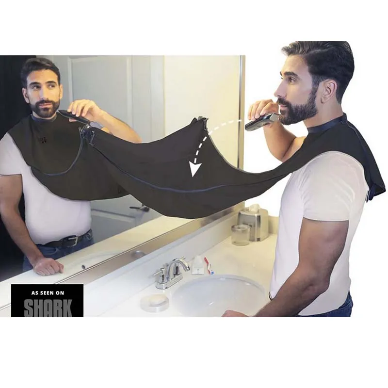 1 шт. Мужской фартук для купания бритья с черной бородой водонепроницаемый и