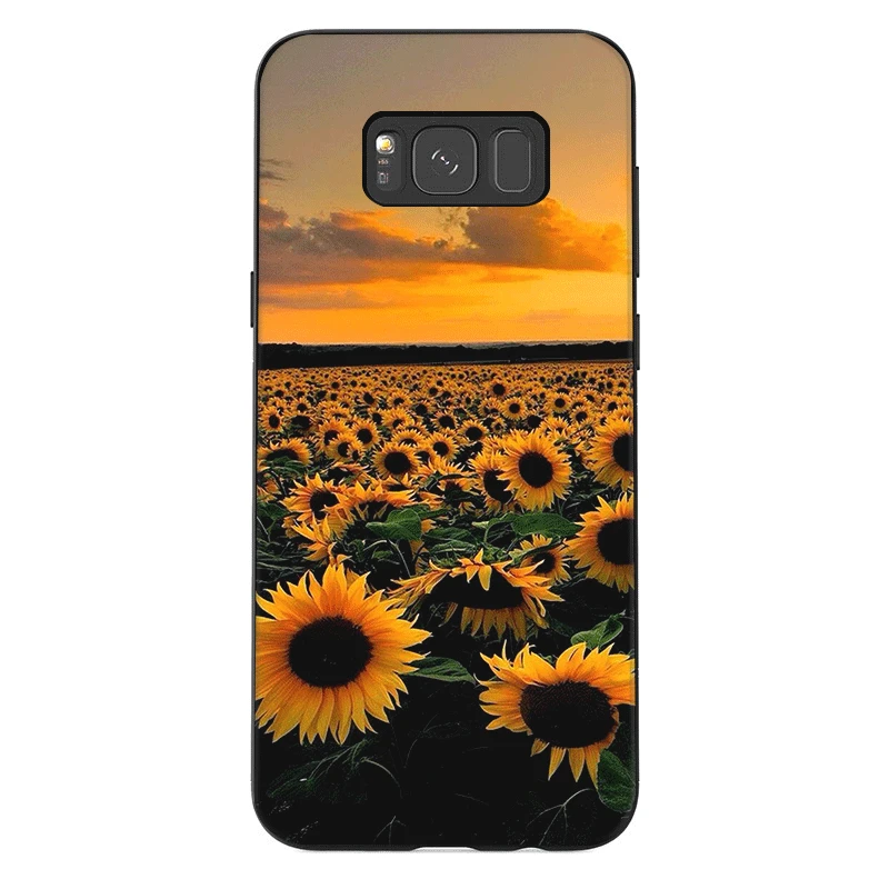 Чехол для телефона samsung J6 A70 A60 A50 A40 A20 A30 A10 A7 A6 A5 A3 A8 A9 крышка Хризантема
