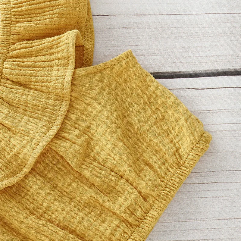 Модный мягкий топ с открытыми плечами для новорожденных девочек футболка + штаны