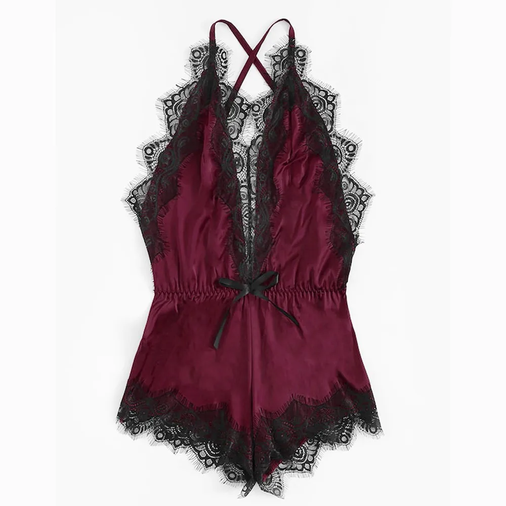 Женское шелковое кимоно кружевное нижнее белье ночная рубашка сплошного цвета