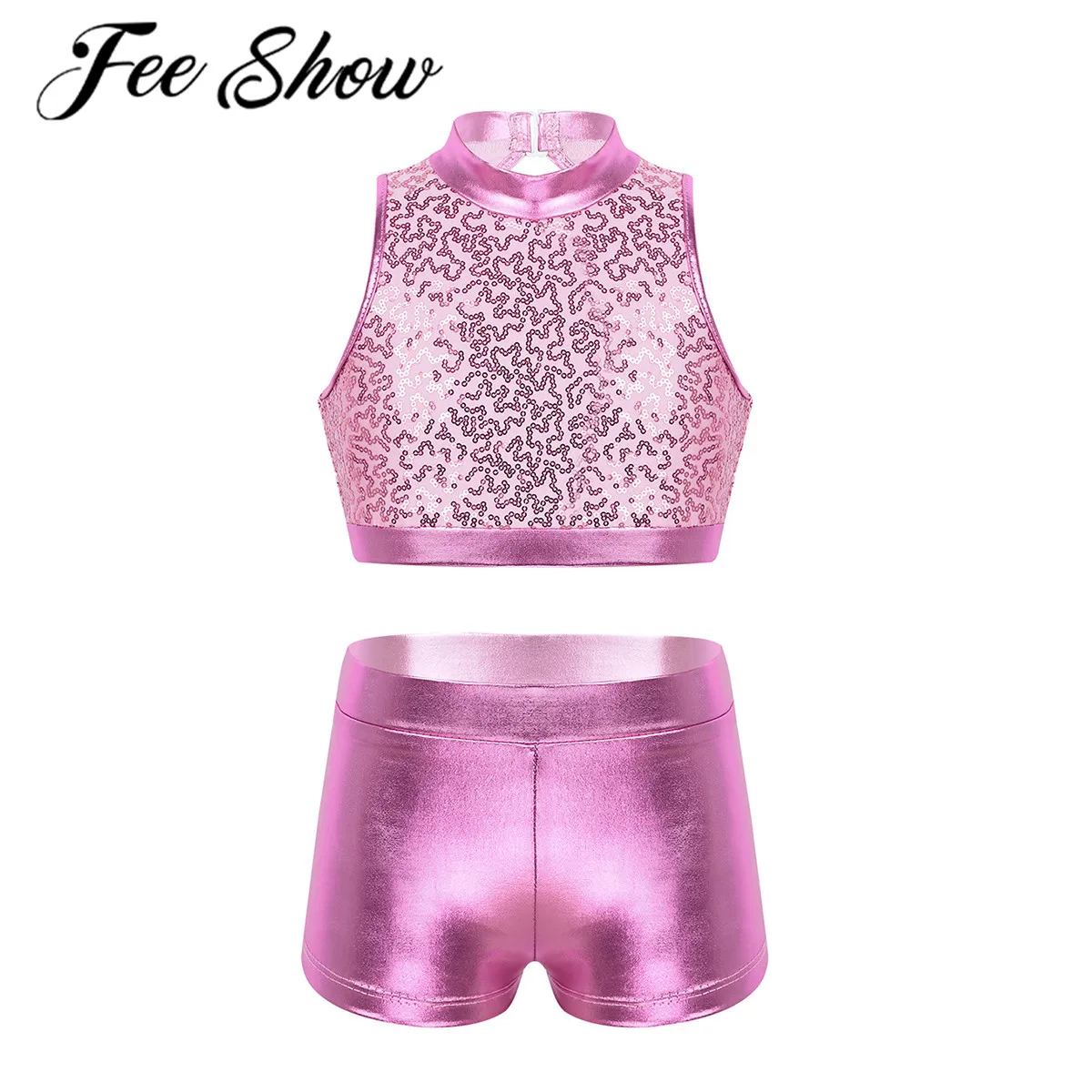 Детское балетное трико для девочек костюм Современный Джаз хип хоп Блестящие