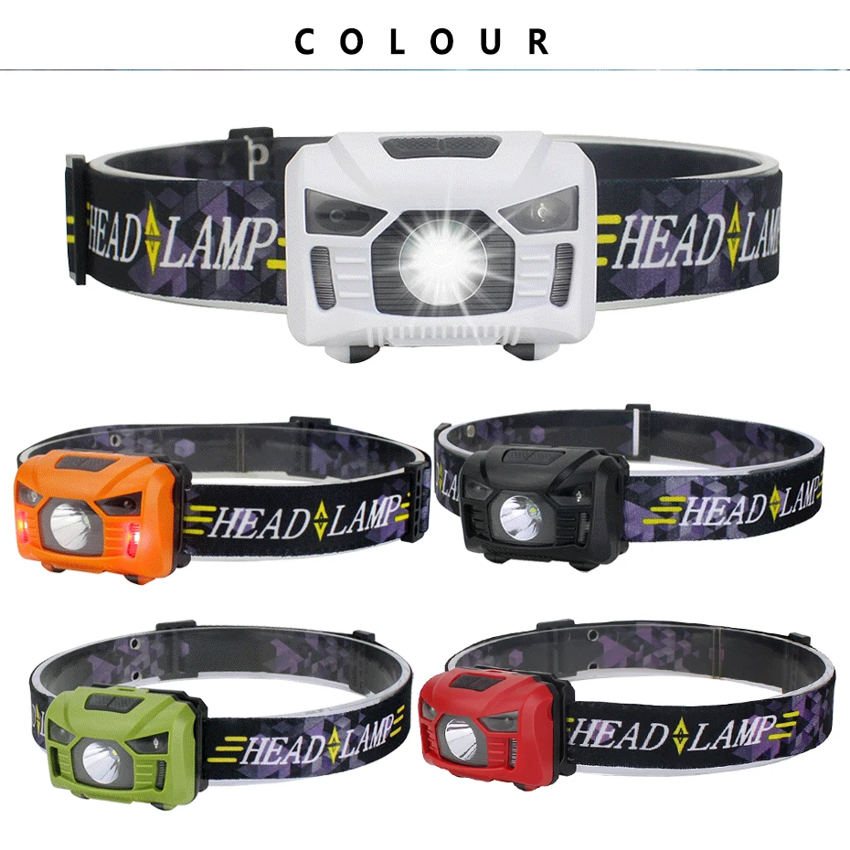 5 Вт датчик движения тела головной светильник мощный светодиодный налобный