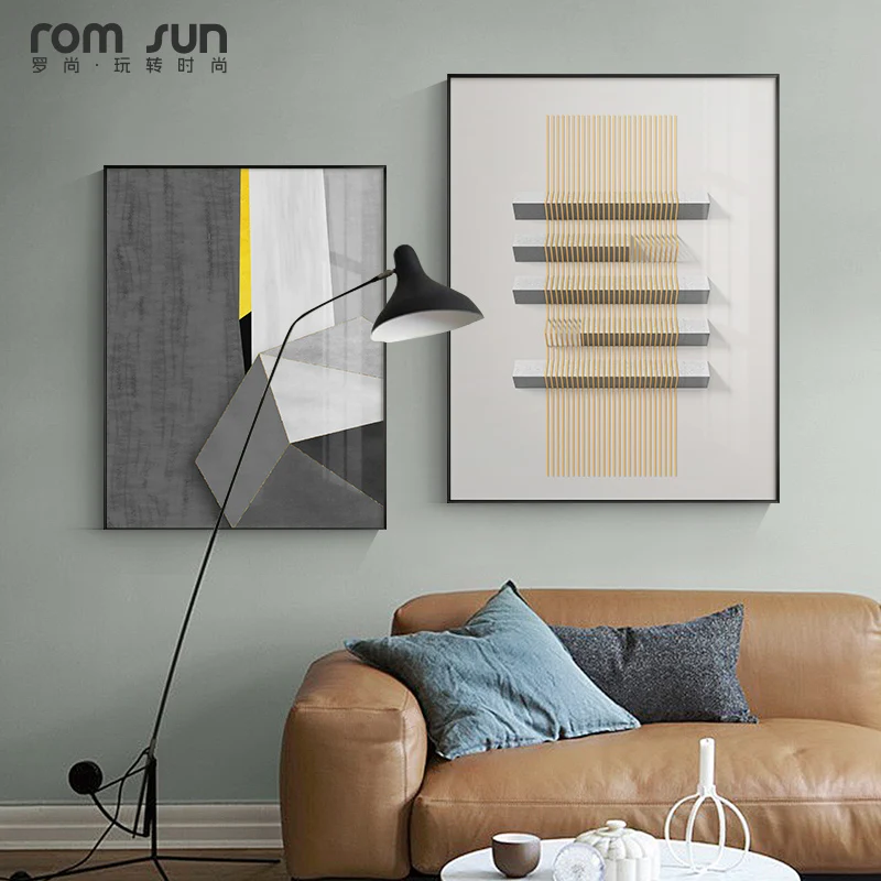 Абстрактная Геометрическая четкость холст картина плакат и печать