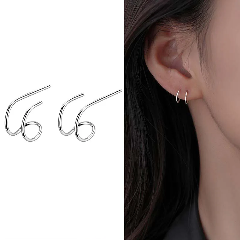 

Новые Модные Простые минималистичные двухслойные геометрические серьги в форме дуги для женщин и девушек, бижутерия для вечеринки, подарки