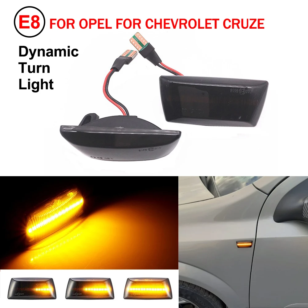 

2PCS LED Dynamic Turn Signal Side Marker Light Sequential Blinker Fit for Opel Astra H MK5 2004-2014