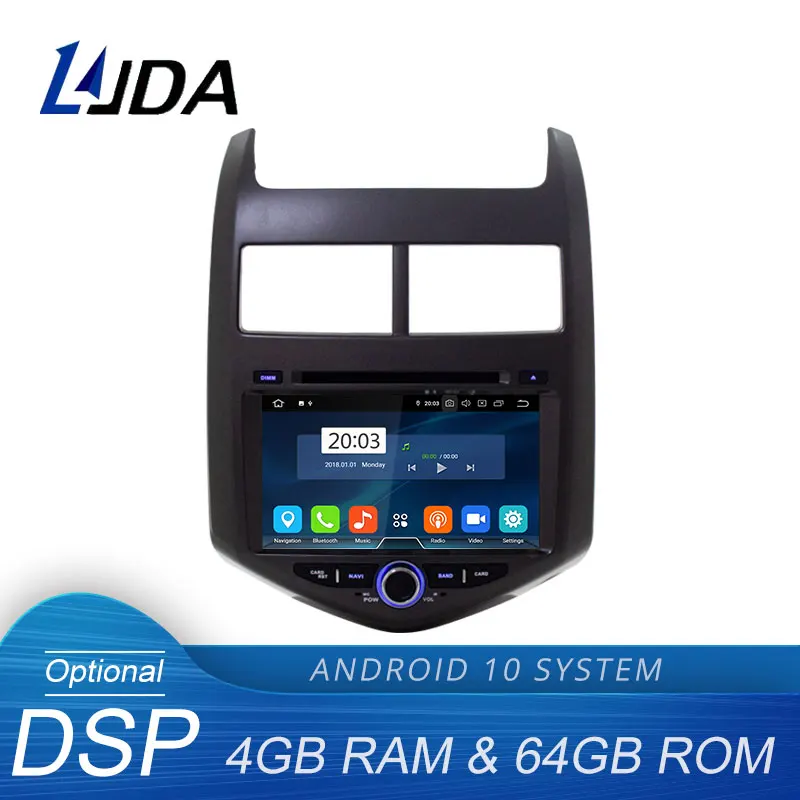 Автомобильный DVD плеер LJDA Android 10 для CHEVROLET Aveo 2011 2012 2013 мультимедийный