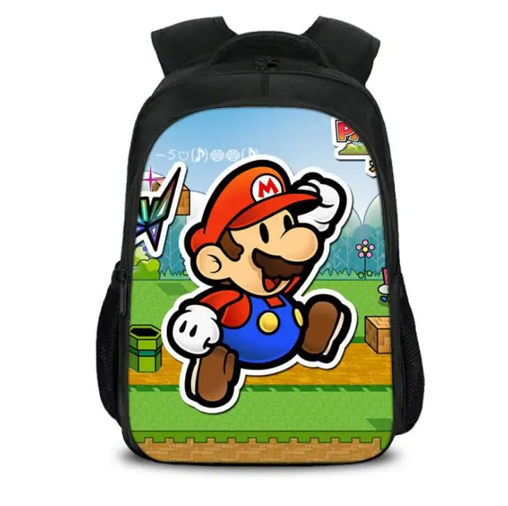 Супер-марный мультяшный рюкзак для подростков школьные сумки мальчиков