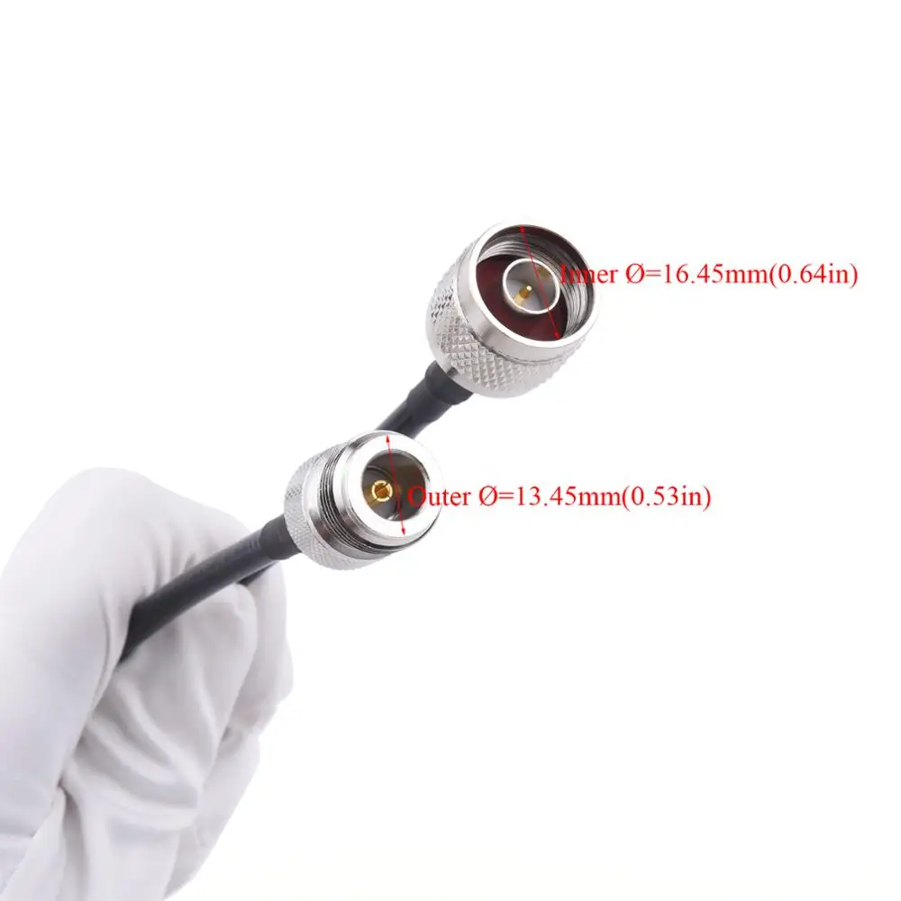 FR&RU Warehouse 10-20M RG58/50-3 RF Coaxial Cable N Female/Male to Male Extension For Cellular Amplifier Signal Booster Antenna