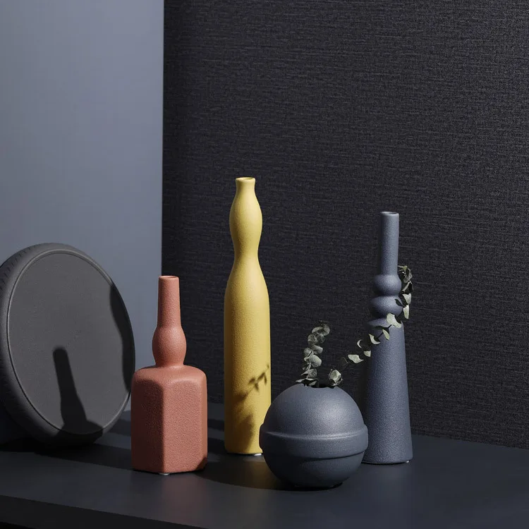 Цветная Керамическая ваза Минималистичная керамическая модель Цветочная