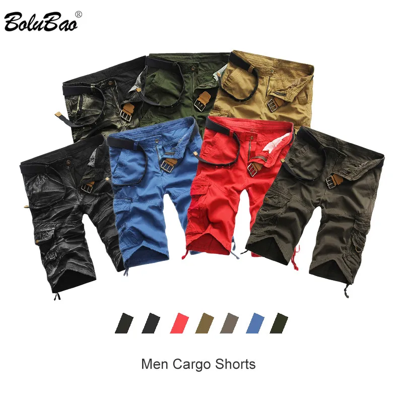 Мужские шорты BOLUBAO камуфляжные в стиле милитари зауженные Карго|Мужские шорты| |