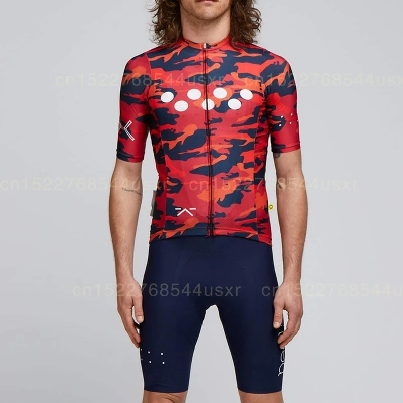 Комплект для велоспорта Team Pro 2021 велосипедный нагрудник с коротким рукавом шорты - Фото №1