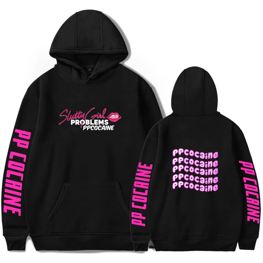 

2021 New Arrival Hoodies Sweatshirt RAPPER hip Pop singer Cool Girl Ppcocaine Harajuku Printed Women/men Casual Pullovers