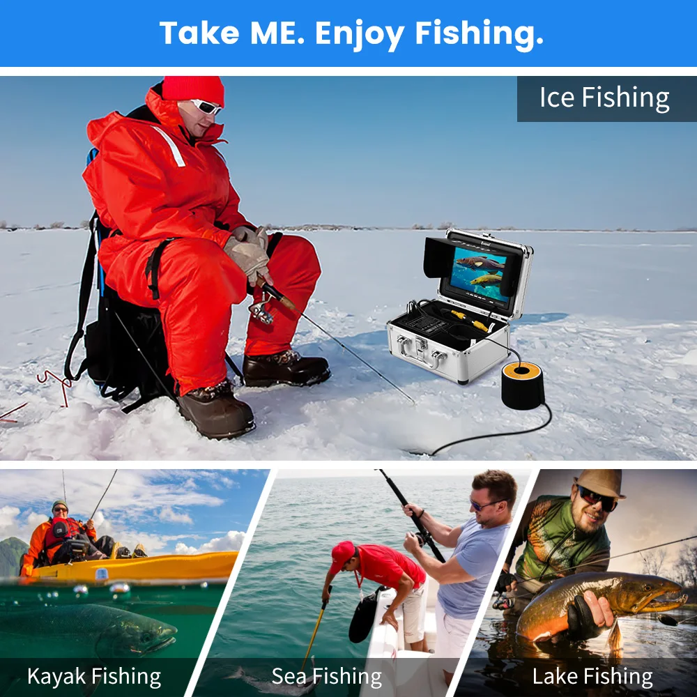 Eyoyo EF07H 7 "Подводная Рыбалка Камера Рыболокаторы высокого качества 720P 12 шт.