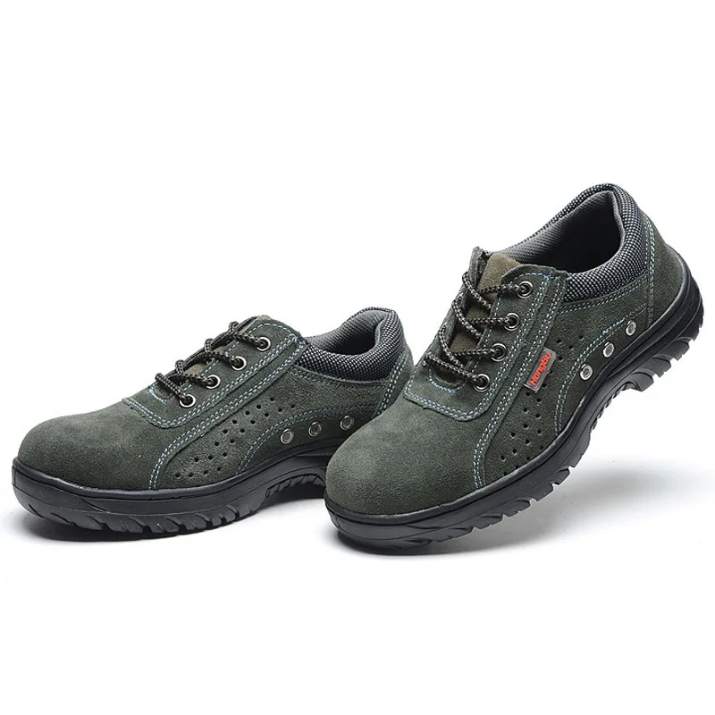 Мужская безопасная обувь из коровьей кожи со стальным носком неубиваемые