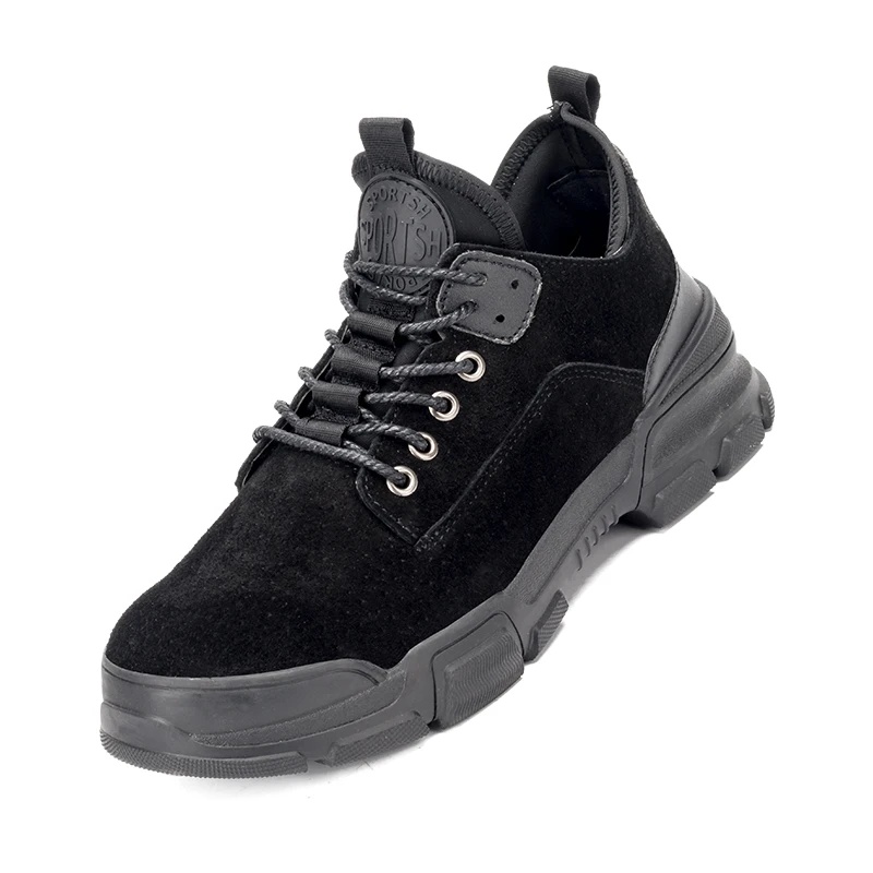 Новинка 2021 Мужская Легкая кожаная Рабочая обувь для аэропорта с защитой от