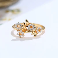 new arrival women ring accessories 925 silver jewelry with zircon gemstone flower shape finger rings for wedding party gifts