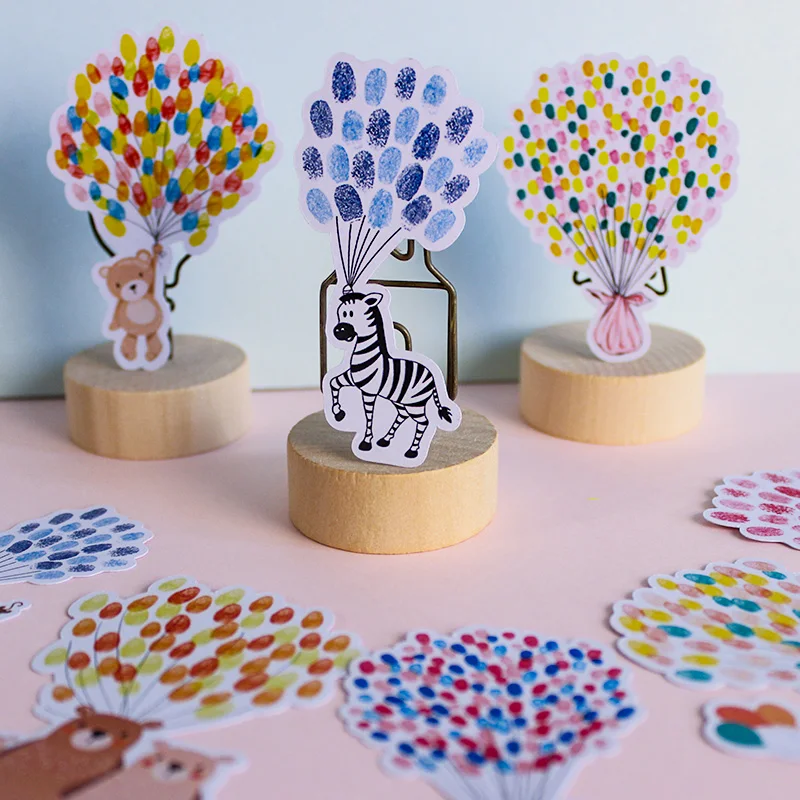 20 шт. милая мультяшная пижама в виде животных шар бумажные наклейки ремесла и