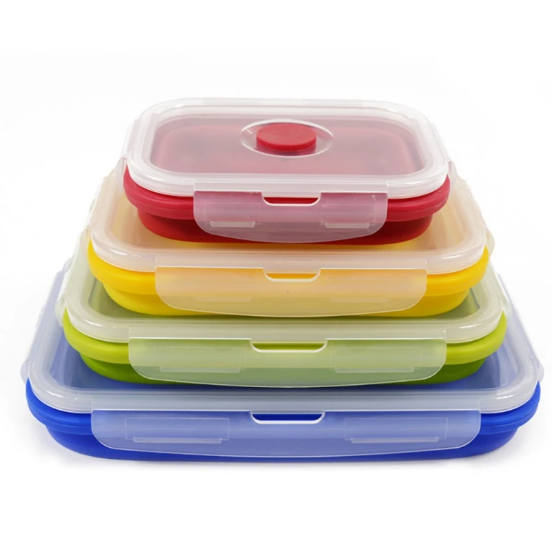 Экологичная силиконовая складная коробка для завтрака новый контейнер