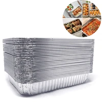 50pcs drip pans disposable aluminum grill tray grease catch pans liner foil for weber grill spirit gas grillsq grills