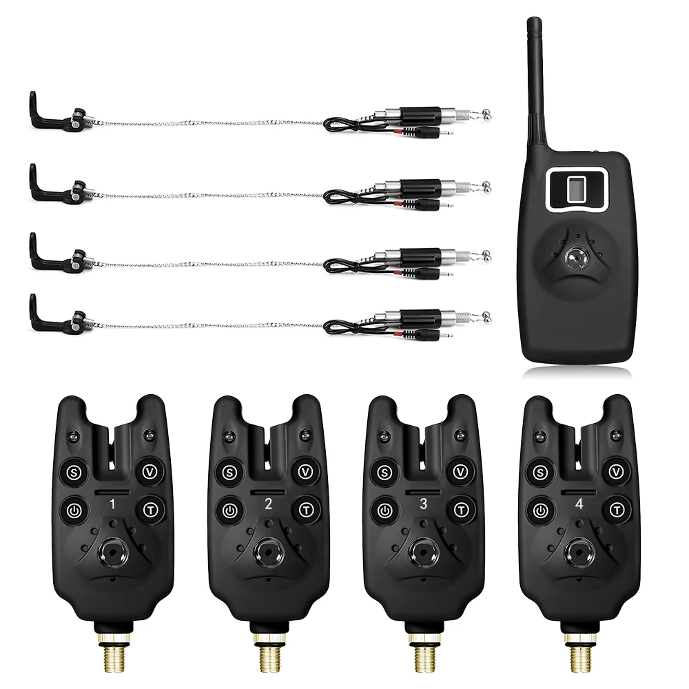 Беспроводной цифровой сигнализатор для ловли рыбы сигнализация рыбалки 4 с ЖК