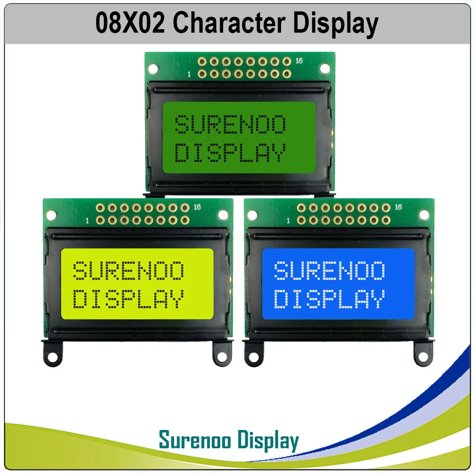 5 шт. X 8*2 0802 8X2 символ ЖК-модуль дисплей экран LCM с/без подсветки встроенный контроллер SPLC780D