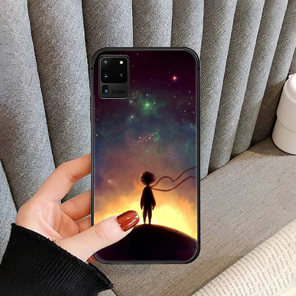 

Cartoon Cute The Little Prince Phone case cover for For SamSung Galaxy S Note 7 8 9 10 20 Uitra Plus E Lite black black hoesjes