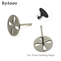 Диск HYTOOS из нержавеющей стали для шлифовальной бумаги 25 мм, металлический диск 3/32 дюйма, сверла для ногтей аксессуары для ногтей
