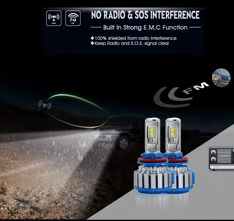 

Niters H7 H4 LED Headlight H8 H11 HB3 9005 HB4 9006 H1 9012 Auto T1 car headlight-lamp Hi/low 70W 8000lm Auto bulbs 6000K light