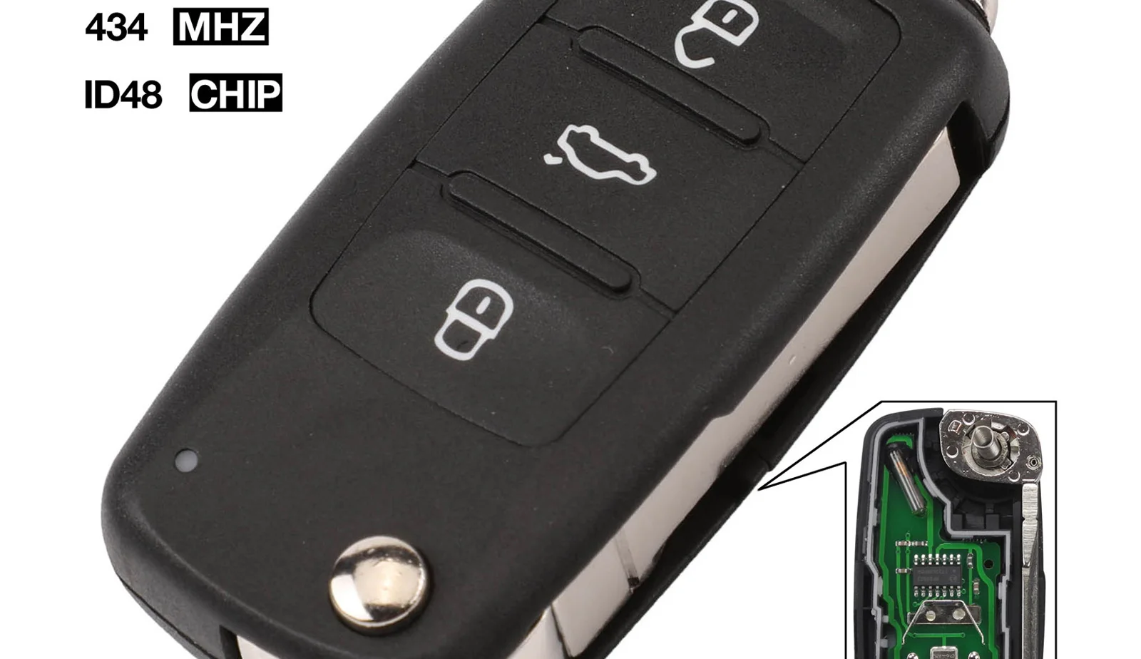 Kutery 3BTN 5K0837202AD дистанционный флип-ключ 434 МГц ID48 чип для VW Volkswagen GOLF PASSAT Tiguan Polo JETTA Beetle автомобильный без ключа