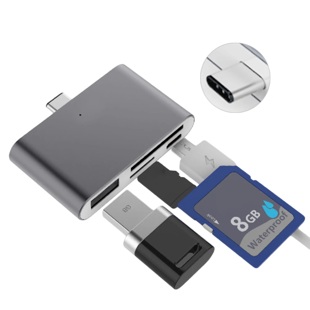 Type-C USB Type C HUB OTG Sim CF SD TF Card Reader Adapter Converter for MacBook Air Samsung Galaxy Note 8 S8 Accessories |