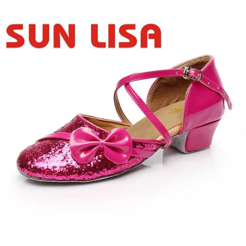 SUN LISA/оптовая продажа Детский латинский современный танец для девочек Обувь