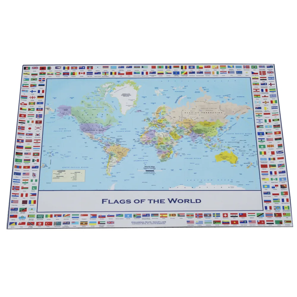 Складная Карта путешествий не выцветающая 120 Х80 см |