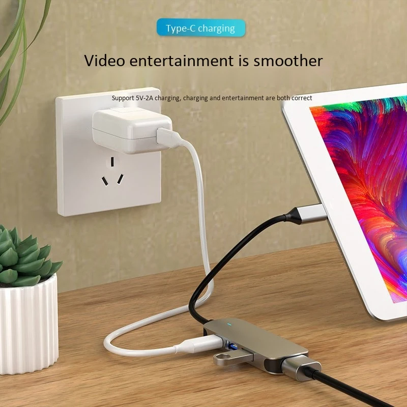4-In-1 Hub with Type-C to HDMI PD USB 3.0 Expansion Dock for Samsung S8 S9 S10 Huawei Mate 10 Pro P20 P30 Etc | Компьютеры и офис