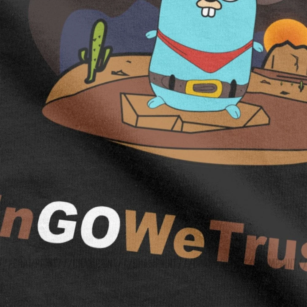 Golang Мужская футболка Gopher In Go мы доверяем программисту Программирование футболка кодер кодирование одежда разработчик забавная футболка