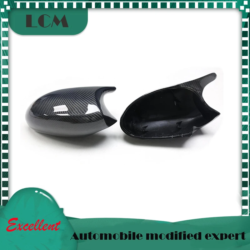 

2005-2008 Replacement Type For BMW 3 Series E90 E91 E92 2D Coupe/E93 Convertible PRE LCI Gloss Black OX Horn Shape Mirror Cover