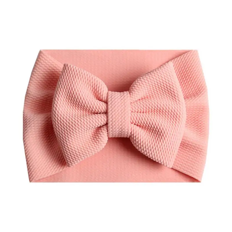 

1PC 2021 New Turban Popular Big Bowknot Headband For Girls Headwrap Textured Fabric Elastic Kids DIY