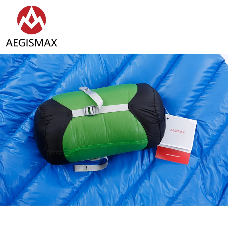 Длинный походный спальный мешок AEGISMAX M2 ультралегкий пуховой для мам нейлоновый