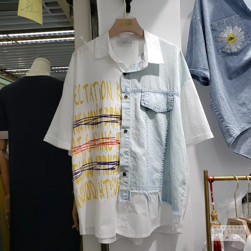 

Plus Size Promotion Blouse Zanzea Summer Women's 2020 New Short-sleeved Printed Letters Stitching Hit Color Casual Shirt Women