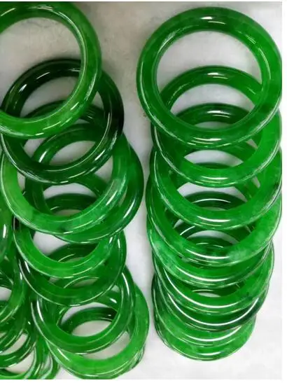 Оптовая продажа (класс А) 100% натуральный зеленый жадеитовый браслет (сертификат