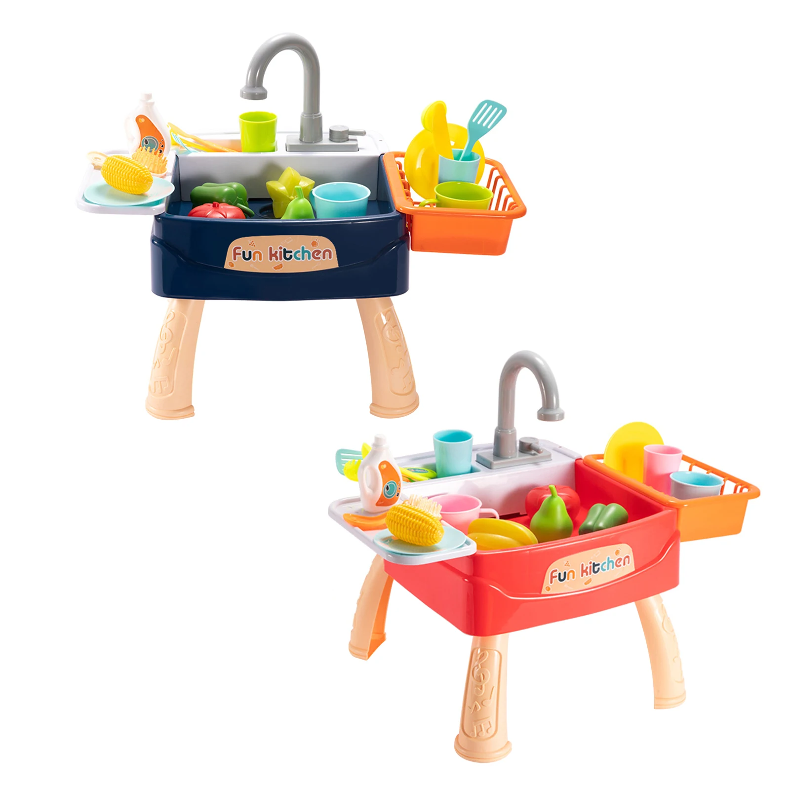 

Children Dishwasher Table Toy Simulation Kitchen Sink Faucet Circulating Water Electric Wash Table Kids Pretend Role Play Toys