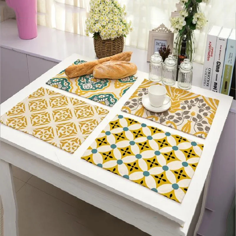 Хлопковая льняная Западная кухонная салфетка подставка аксессуары для